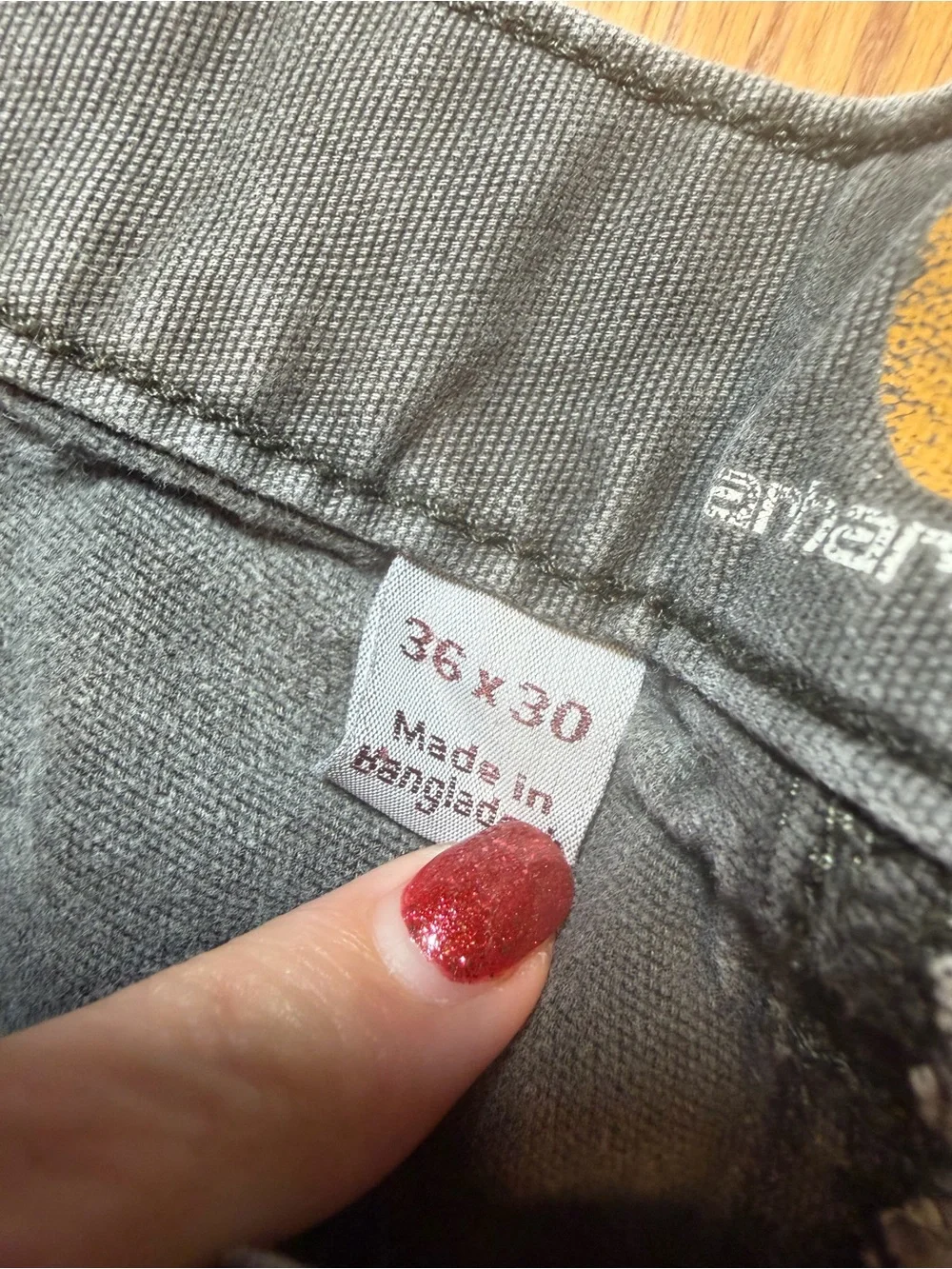 Carhartt “Thrashed” Gray Work Pants- size 36x30 (007)